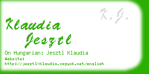 klaudia jesztl business card